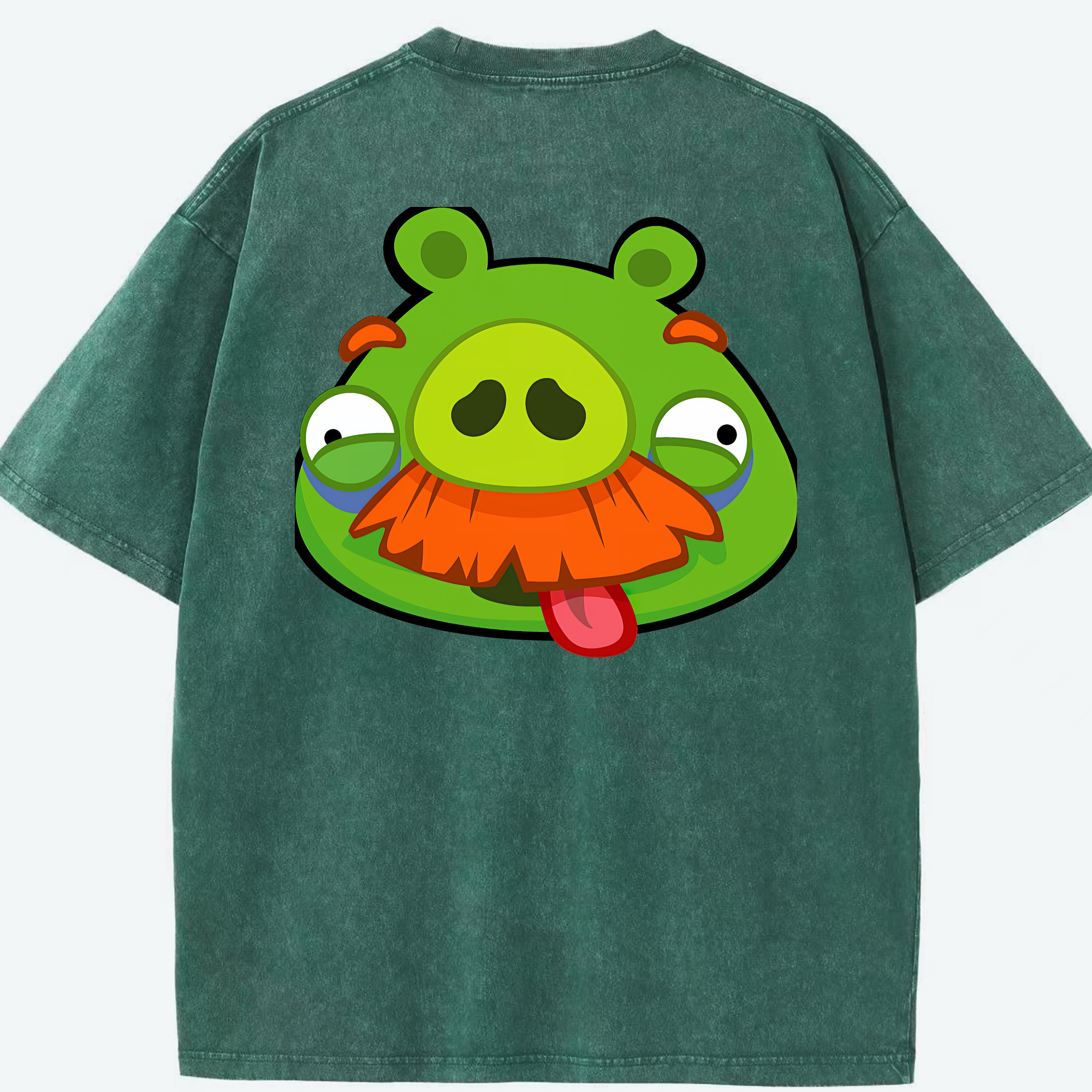 （画像用） Angry Birds アングリーバード 綿100% ヴィンテージ風 半袖Tシャツ（背面プリント）